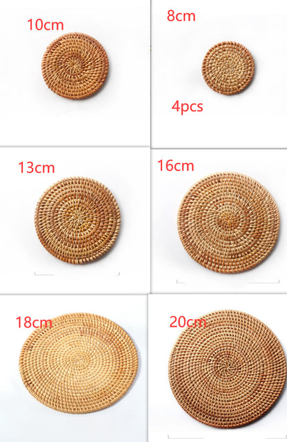 Vietnam Rattan Coasters for Round Table Tops