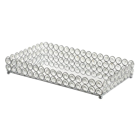 Metal Tray Crystal Storage Tray for Cosmetics