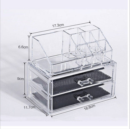 Cosmetic Storage Box with Transparent Drawer Acrylic