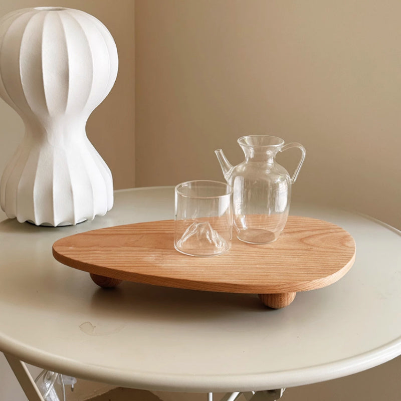 Solid Wood Tray Ball High Leg Beech Storage Tray