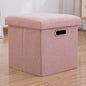 Stylish Cotton Linen Storage Stool for Organization