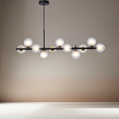 Minimalist Glass Chandelier Long Magic Bean