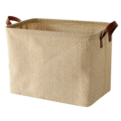 Storage Basket Jute Fabric Foldable Storage Box