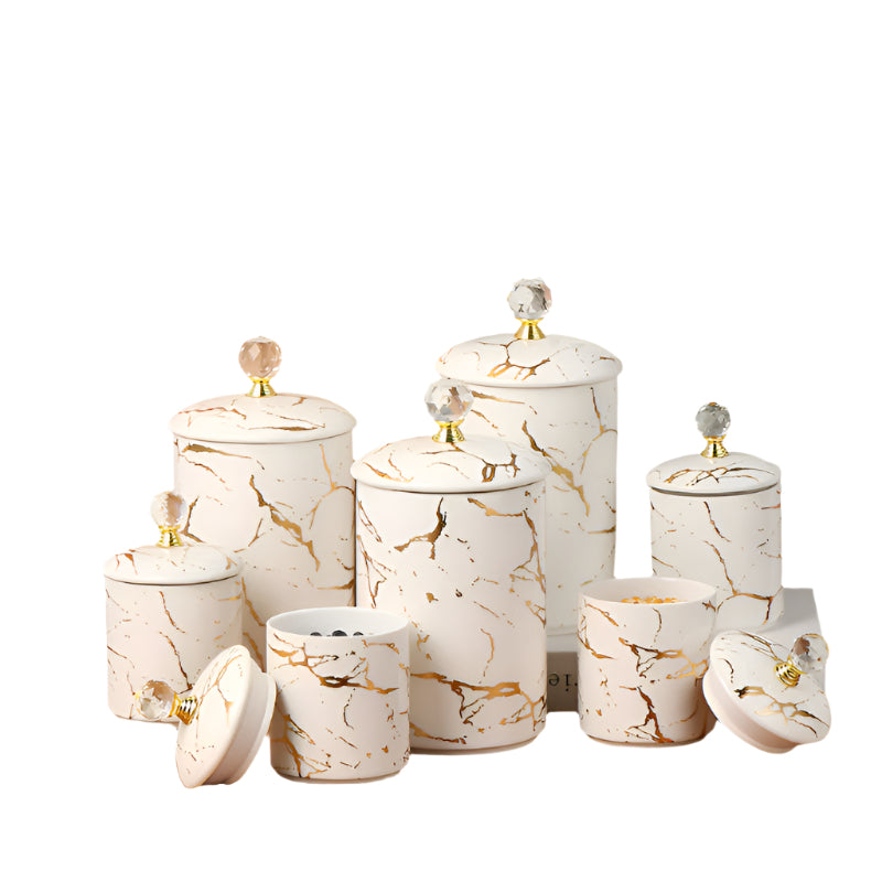 Light Luxury Porcelain Storage Jar Set for Organizing