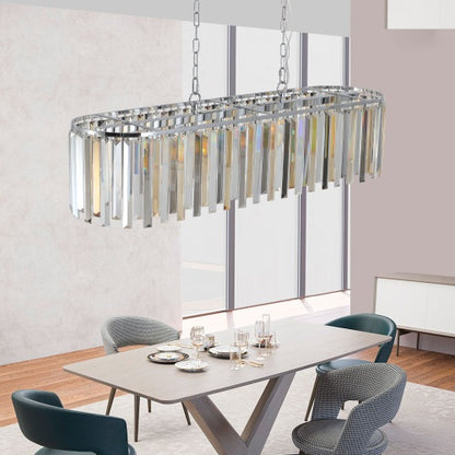 Modern Oval Crystal Chandelier Luxury Home Decor Fixtures - No Bulbs Unavailable Platform- Temu