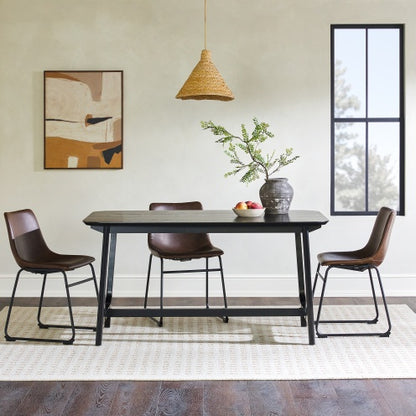 Mid-Century Modern Dining Table With Trestle Base