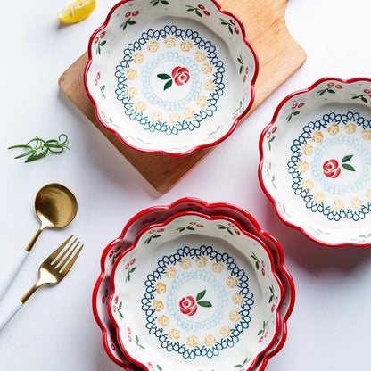 Cute Cherry Ceramic Bowl for Breakfast and Salad