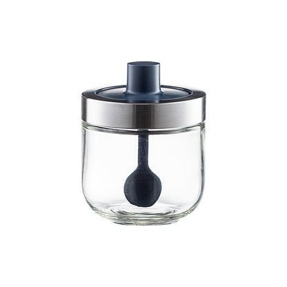 Household Kitchen Glass Spoon Cover Seasoning Jar