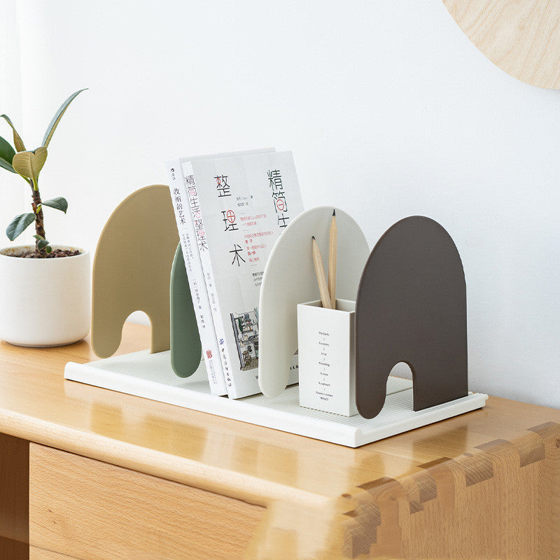 Simple Office Bookcase Desktop Plastic Shelf Storage