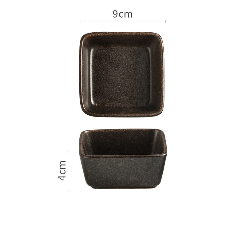 Japanese Square Ceramic Seasoning Dish Set Collection