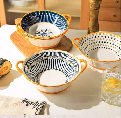 Tableware Household Noodles Ceramic Bowl Set 9 Inch