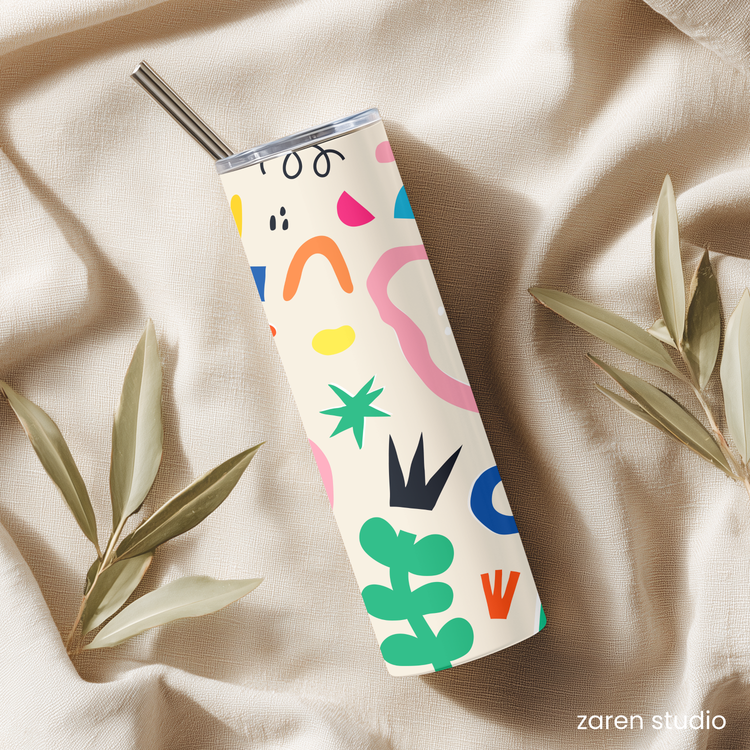 Tumbler 20oz – Doodle Fiesta | Bubble Pop Collection