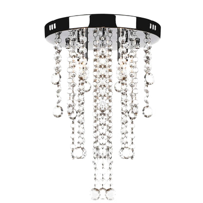 Crystal Ceiling Lamp with Chrome Finish Elegance