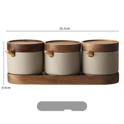 Retro Ceramic Seasoning Pot for Japanese Cuisine