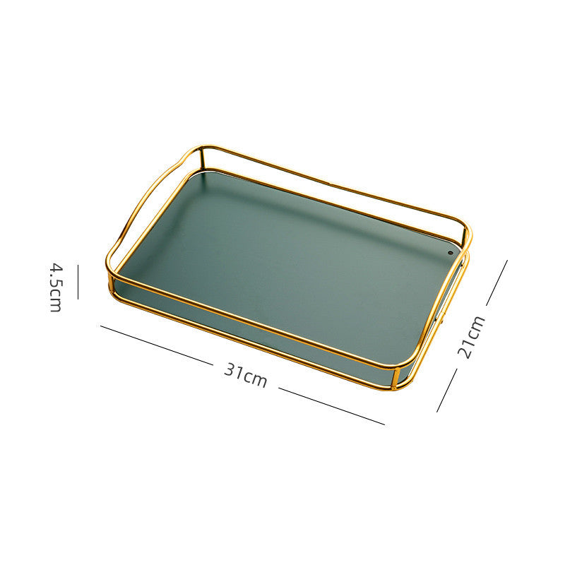 Household Rectangular Tea Tray for Cup Storage