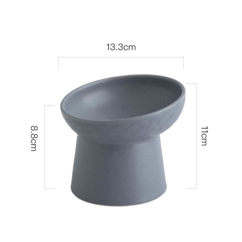 Fashion Oblique Cat Bowl Ceramic Pet Bowl 200ml