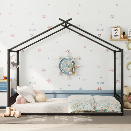 Stylish Metallic Black Crib for Kids