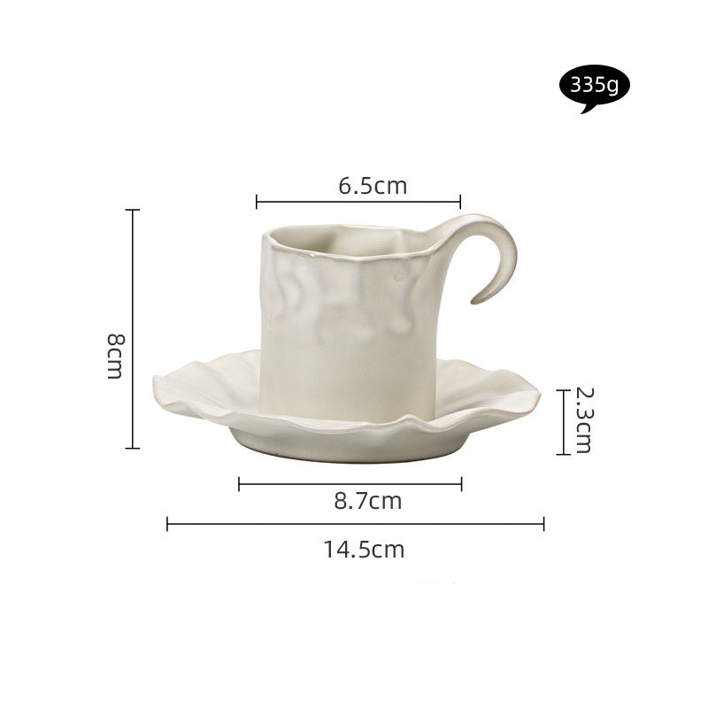 Fashion Personalized Pleated Coffee Cup Dish Set