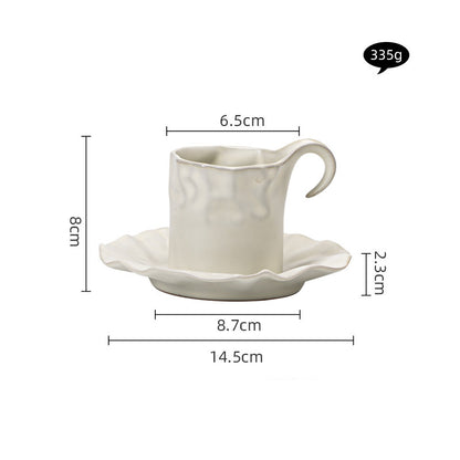 Fashion Personalized Pleated Coffee Cup Dish Set