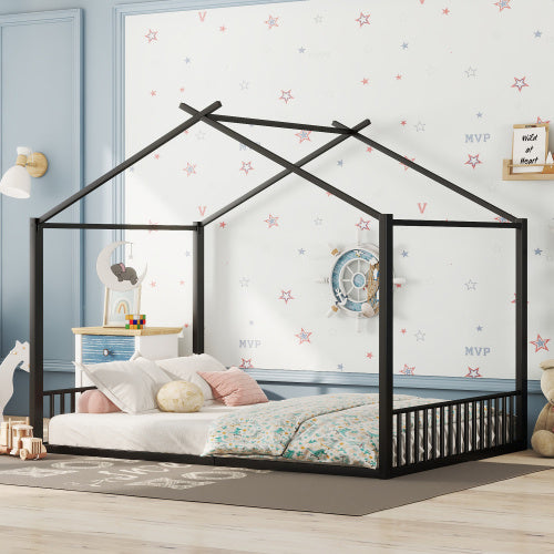 Stylish Metallic Black Crib for Kids