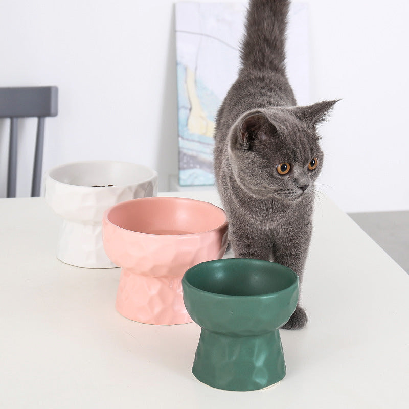 Pet ceramic high bowl