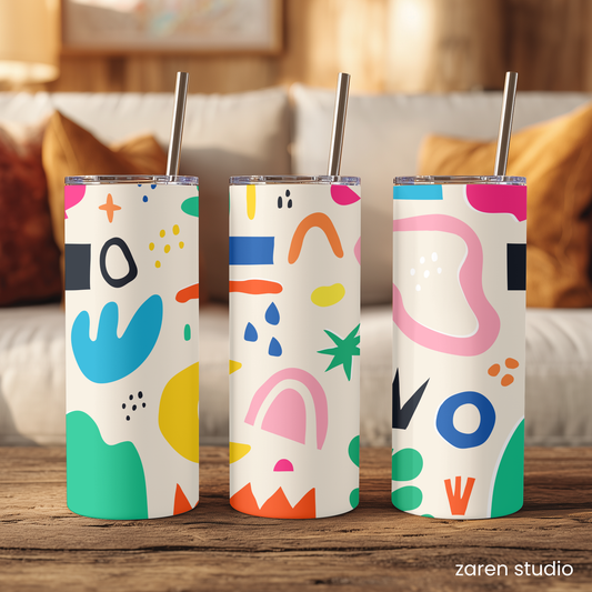 Tumbler 20oz – Doodle Fiesta | Bubble Pop Collection