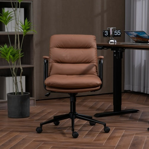 Medium Backrest Home Desk Work Chair With Wheels