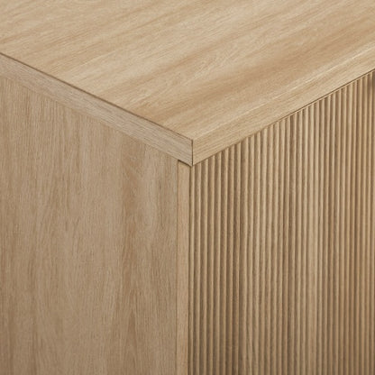 Modern Fluted-Door Minimalist Storage Sideboard Unit