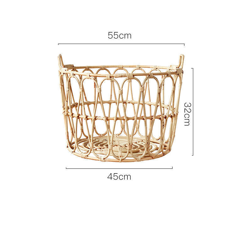 Handmade Rattan Woven Clothes Storage Basket Design