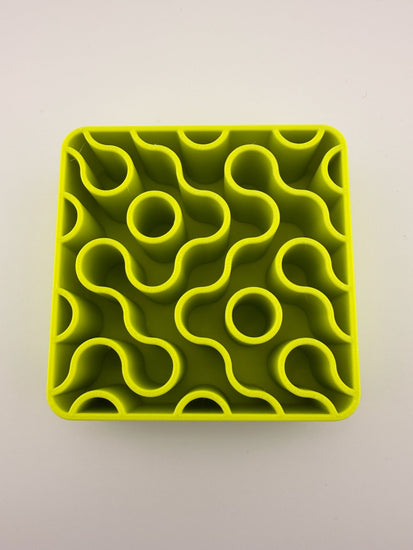 Close-up of the wavy maze interior of the FIZZ lime holder