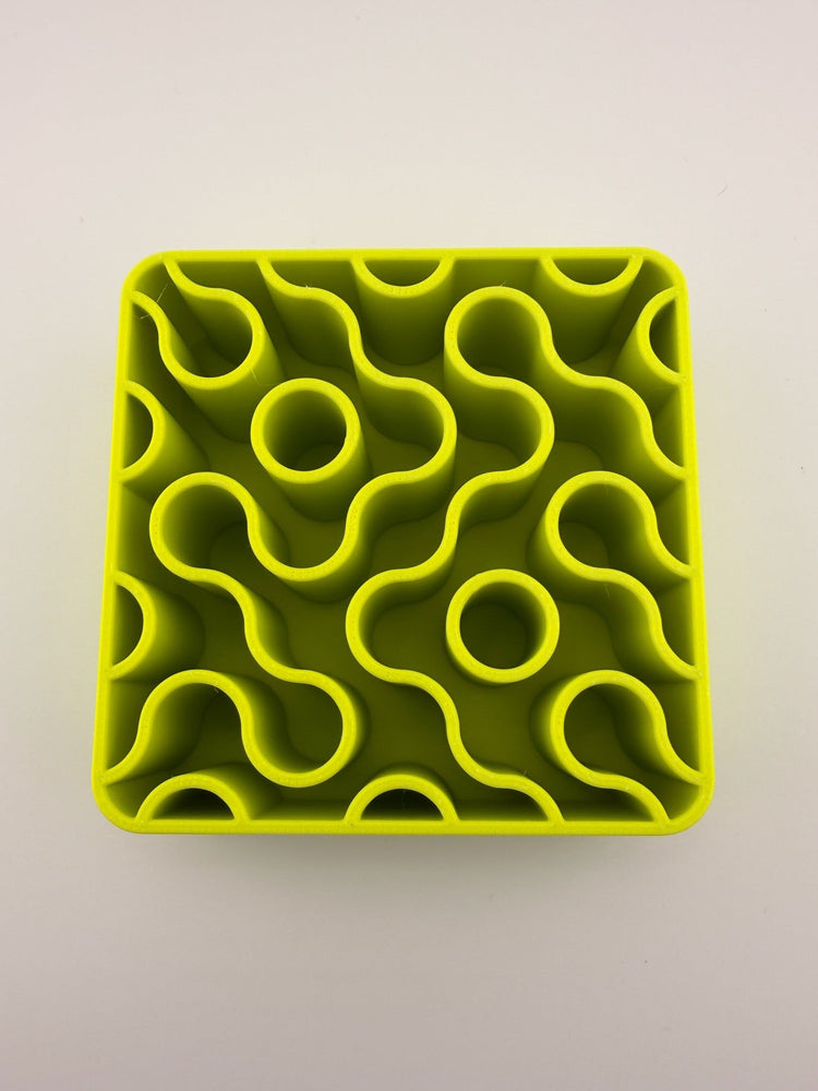 Close-up of the wavy maze interior of the FIZZ lime holder