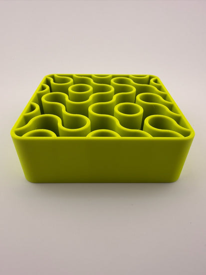 FIZZ lime holder with pens and brushes standing in it