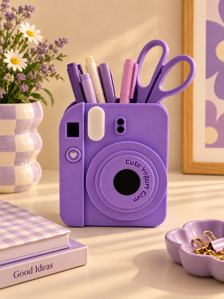 FLASH lavender holder with pens in both compartments
