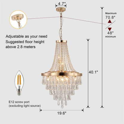 Golden Crystal Chandelier For Modern Luxury Spaces