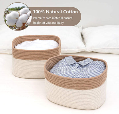 Cotton Rope Storage Basket for Organizing Sundries