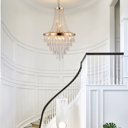 Golden Crystal Chandelier For Modern Luxury Spaces