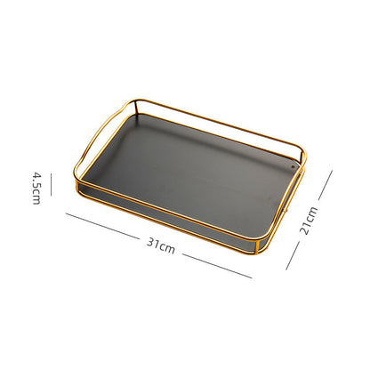 Household Rectangular Tea Tray for Cup Storage