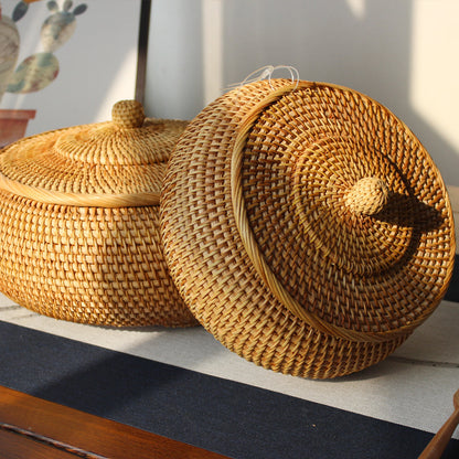 Sanding Wicker Storage Box with Lid