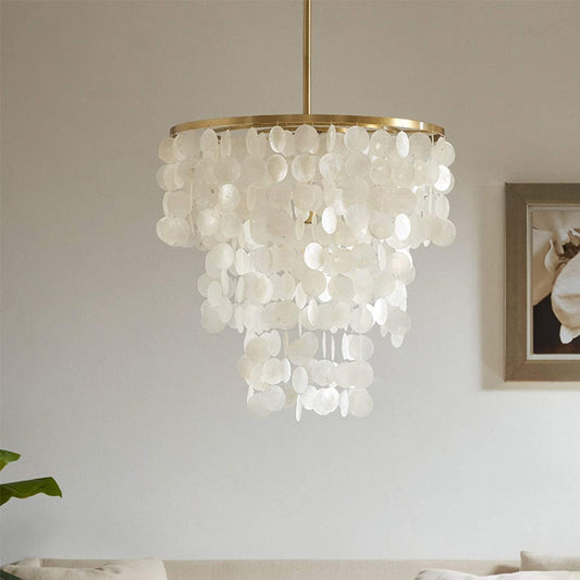 Simple Bedroom Shell Chandelier for Eye Protection