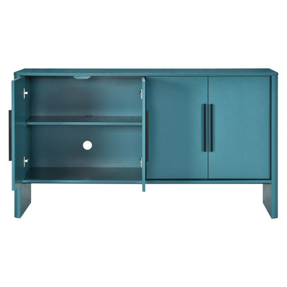 Retro Side Cabinet Furniture 4-Door Large Storage