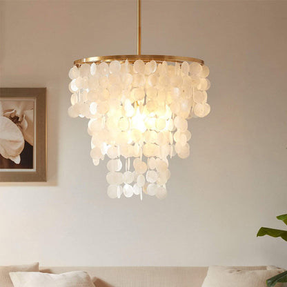 Simple Bedroom Shell Chandelier for Eye Protection