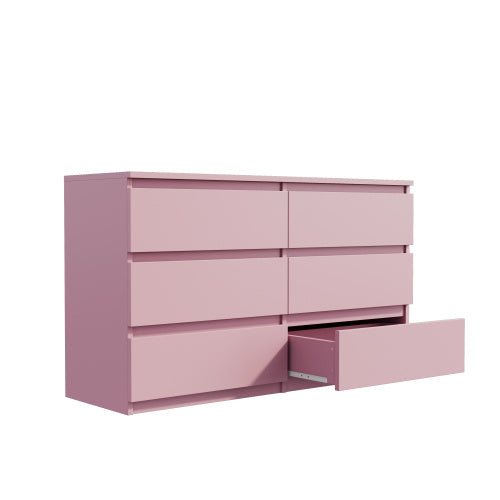 Particle Board 6 Drawer Cabinet Dressing Table