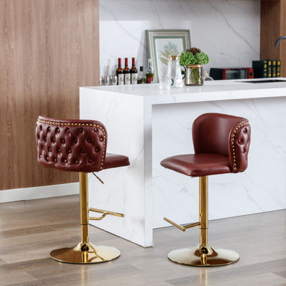 Modern Swivel Barstools – Adjustable PU Seat