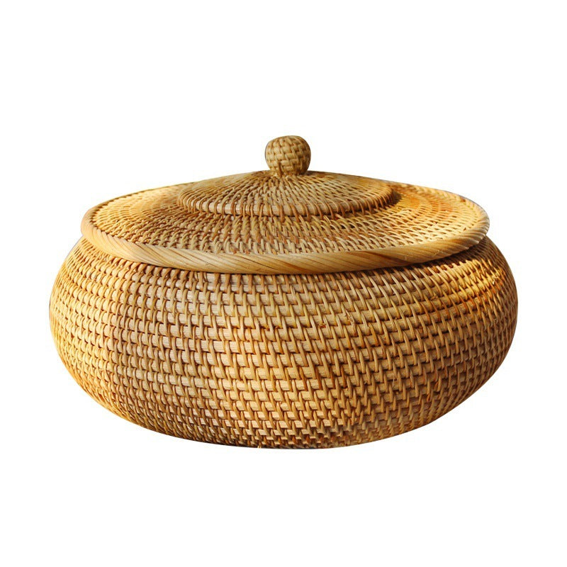 Sanding Wicker Storage Box with Lid