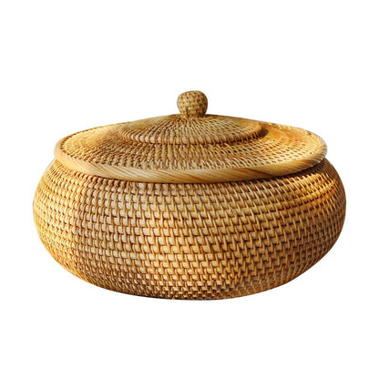 Sanding Wicker Storage Box with Lid