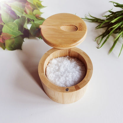 Bamboo Seasoning Jar With Spoon For Kitchen