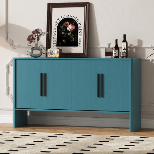 Retro Side Cabinet Furniture 4-Door Large Storage