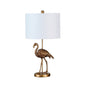 Matte Gold Flamingo Resin Table Lamp for Decor