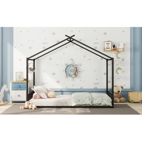 Stylish Metallic Black Crib for Kids