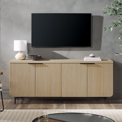 Modern Fluted-Door Minimalist Storage Sideboard Unit